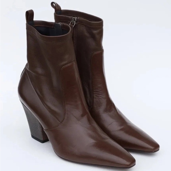Brunello Cuccinelli Brown Leather Boots - Picture 6 of 13